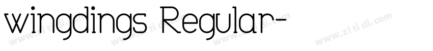 wingdings Regular字体转换
